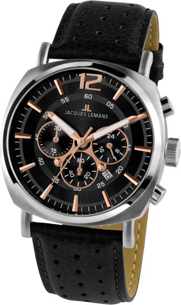 Jacques Lemans Herrenuhr Chronograph Lugano Herrenarmbanduhr