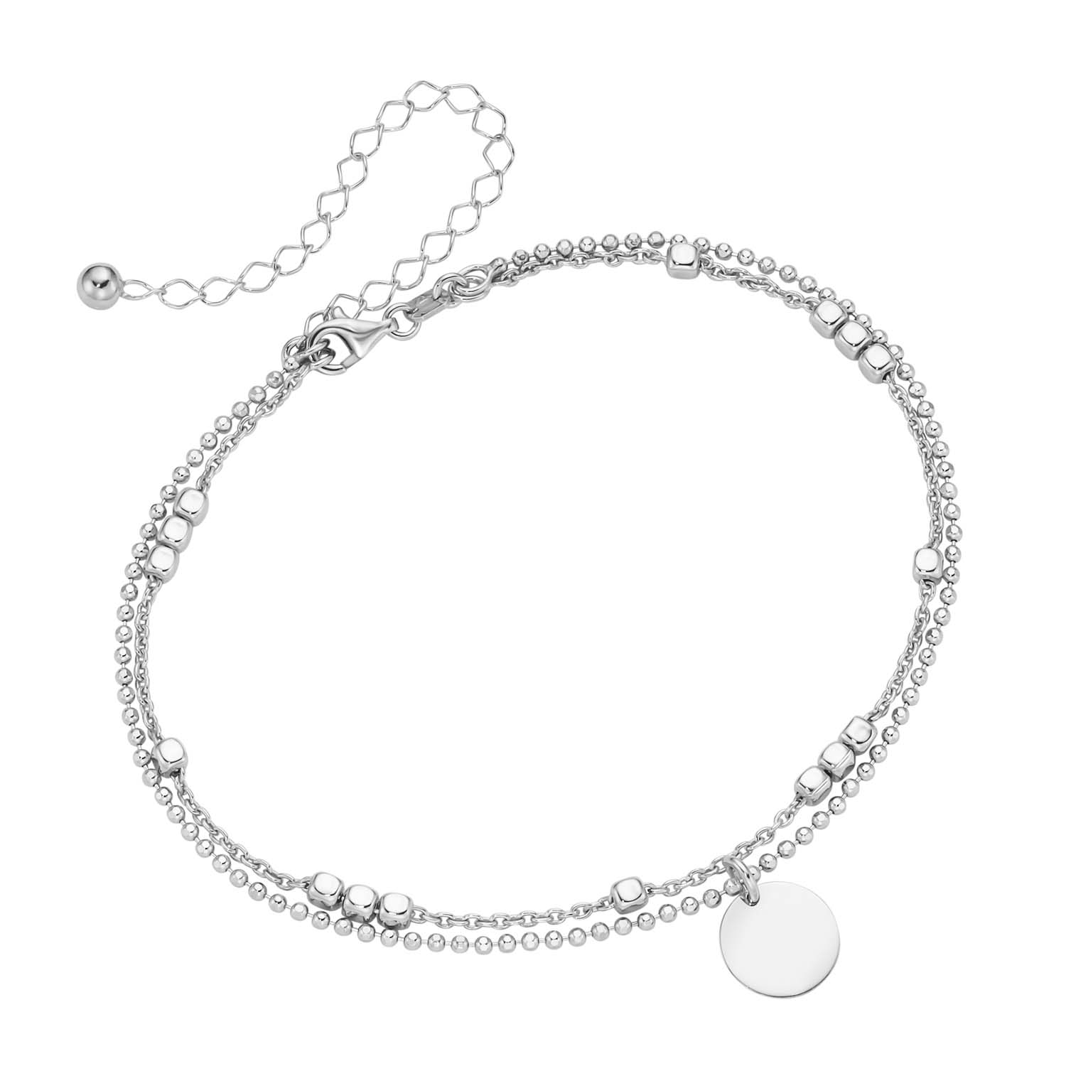 Zweireihige Fußkette Silber Zweireihige Fußkette Silber