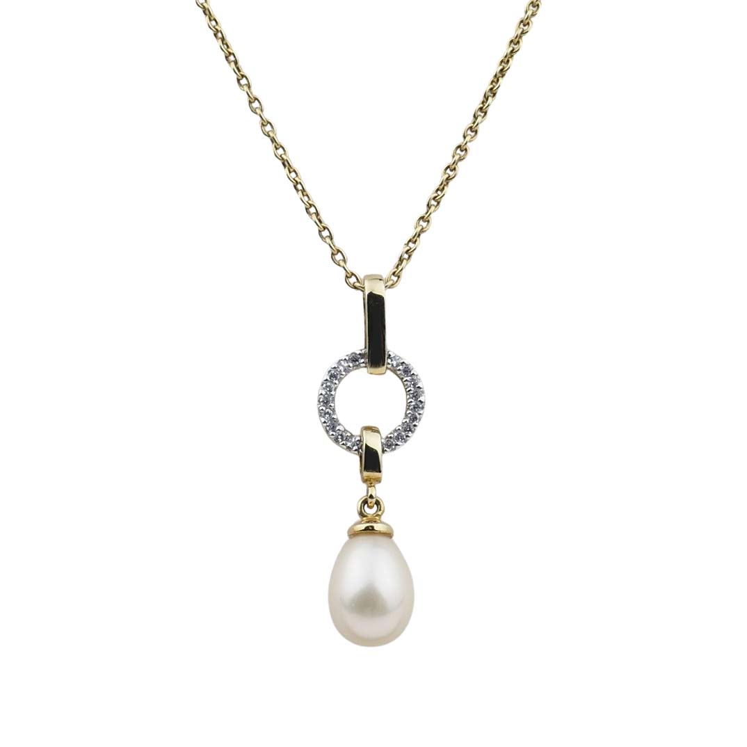 Anhänger Gelbgold 585/000 mit Süßwasserperle Anhänger Gelbgold 585/000 mit Süßwasserperle