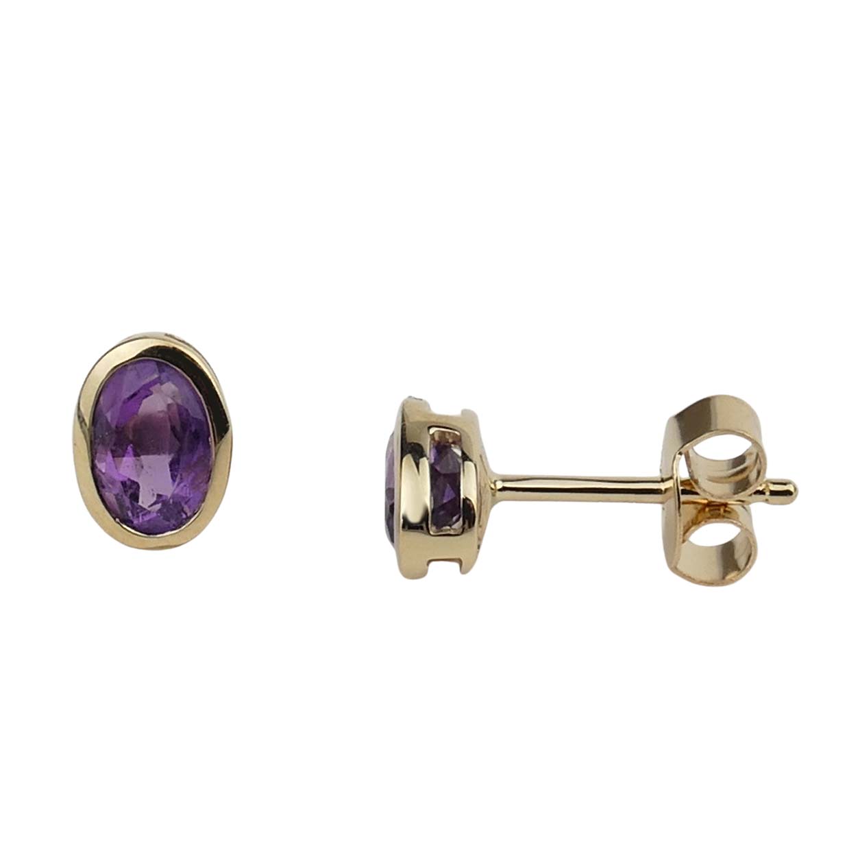 Amethyst-Ohrstecker Gelbgold 585/000