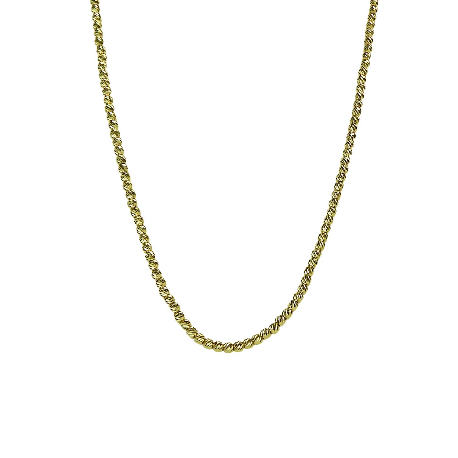 75521-45-1 Kette Gelbgold 585/000 Kügelchen mit Glitzereffekt
