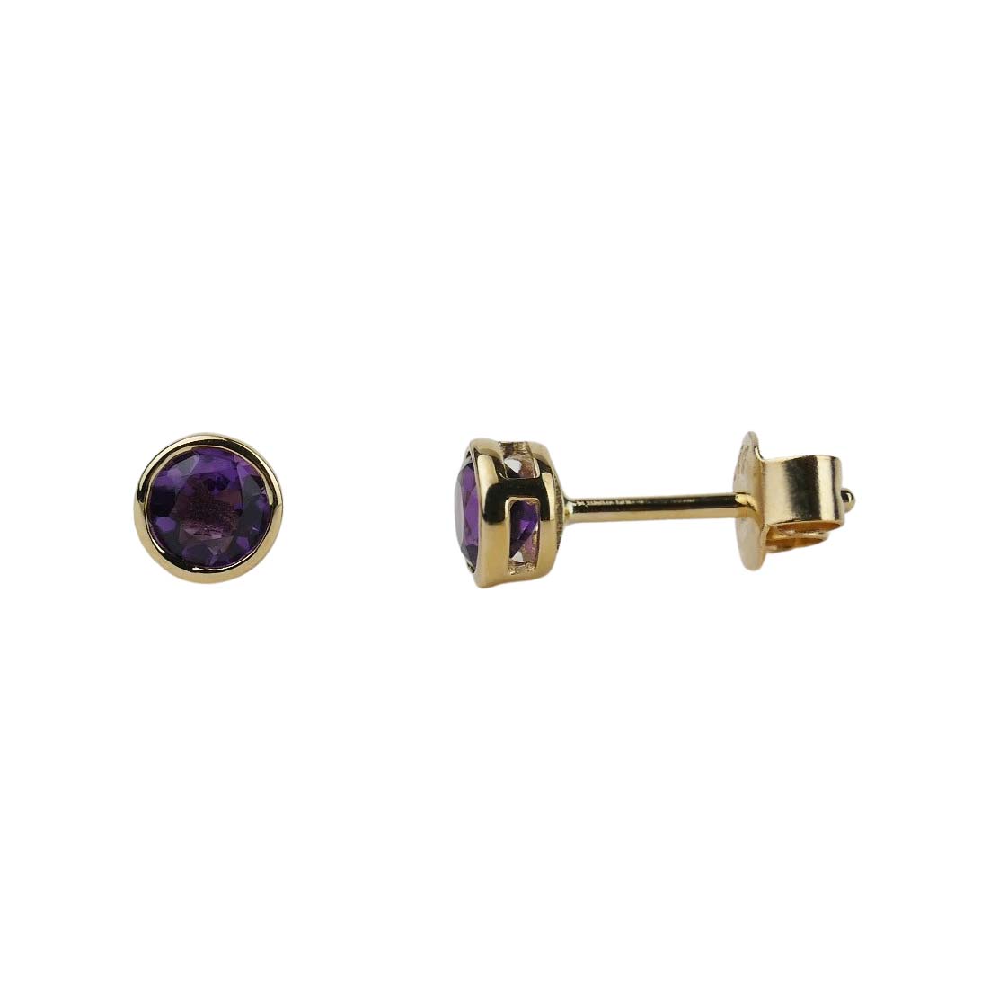 34115 Ohrstecker Gelbgold 585/000 mit Amethysten