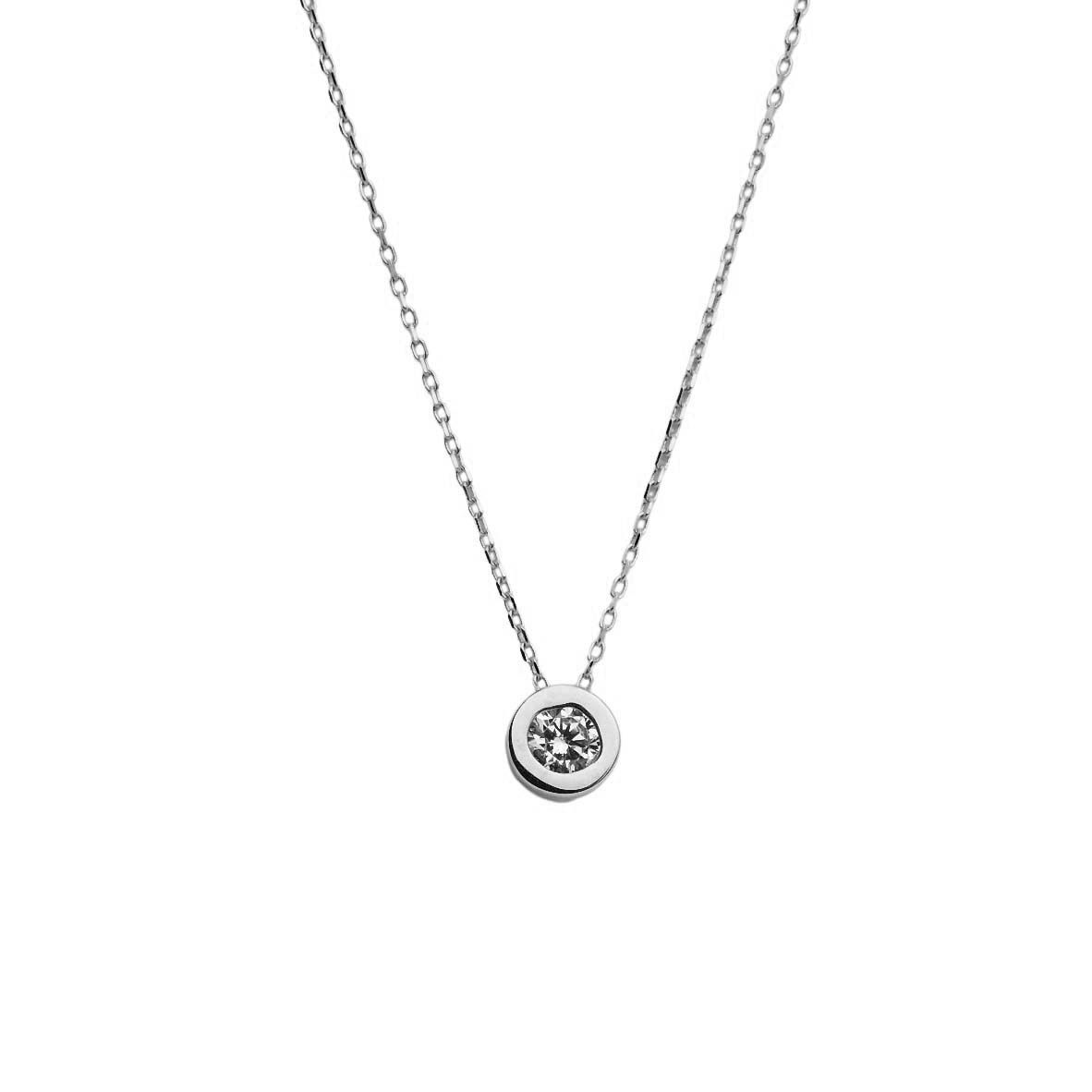 Collier Weißgold 333/000 mit Zirkonia