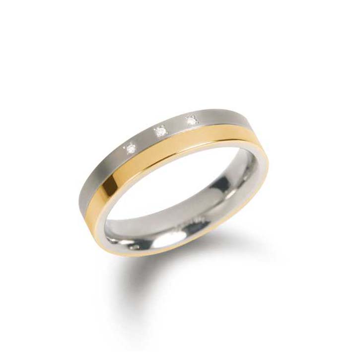 Boccia Damenring Titan bicolor mit Brillanten