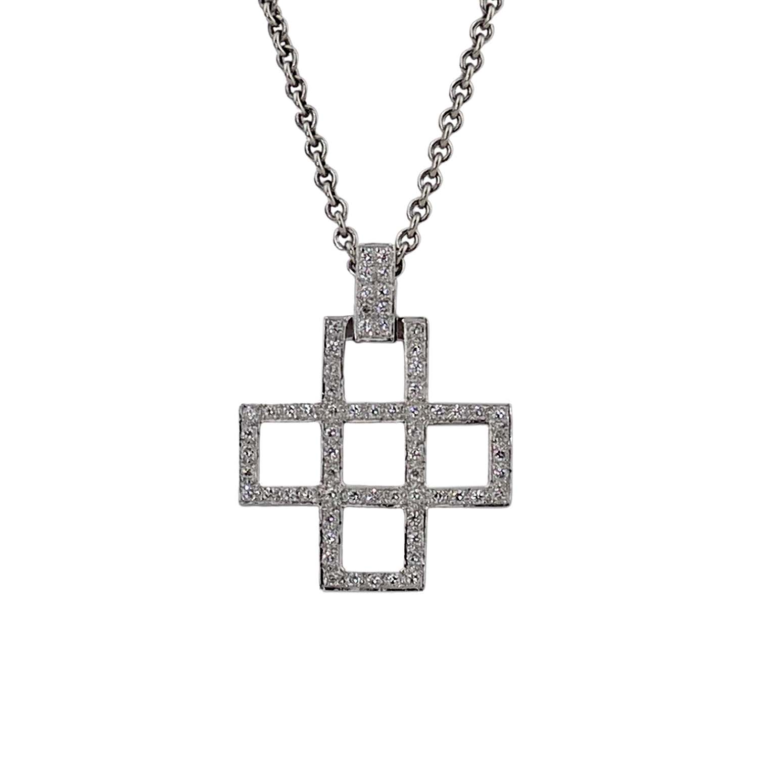 Brillantkreuz Weißgold 750/000 Kreuz mit Brillanten 0,34 ct.