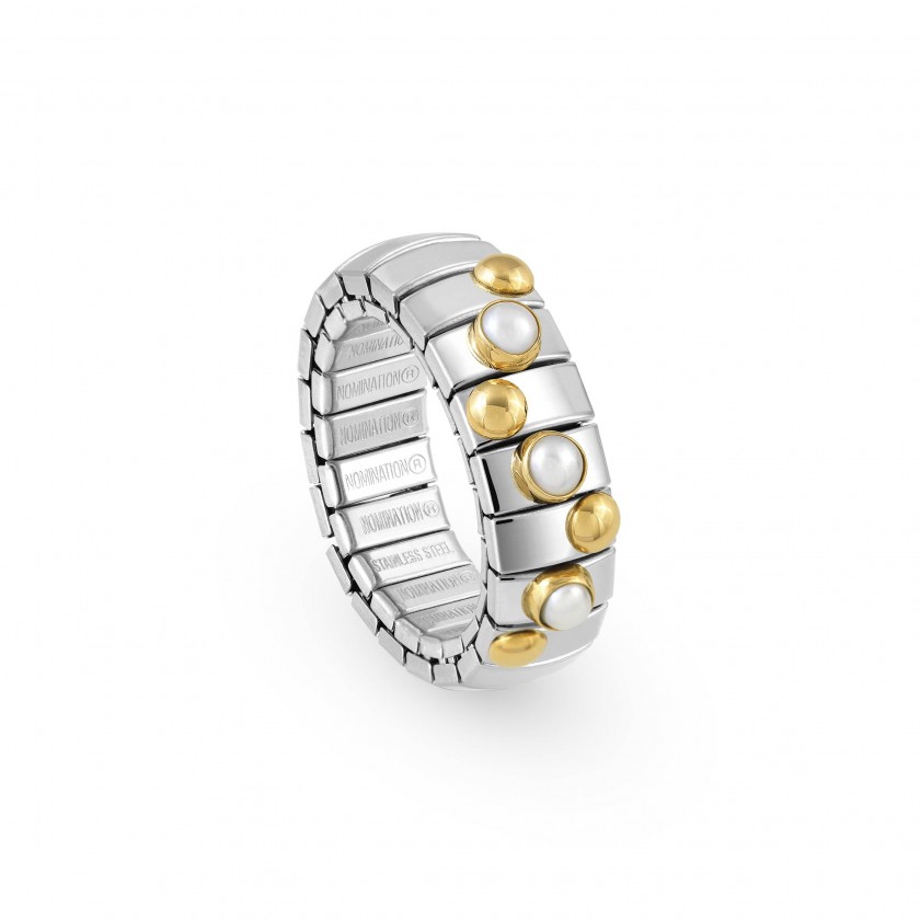 044600-007 Nomination-Stretchring Extension mit Perlen