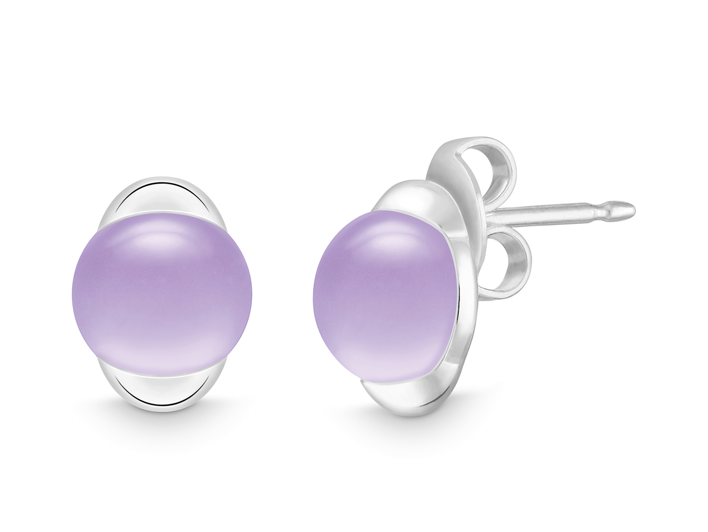 Quinn Ohrstecker Silber mit Amethyst Silberohrringe