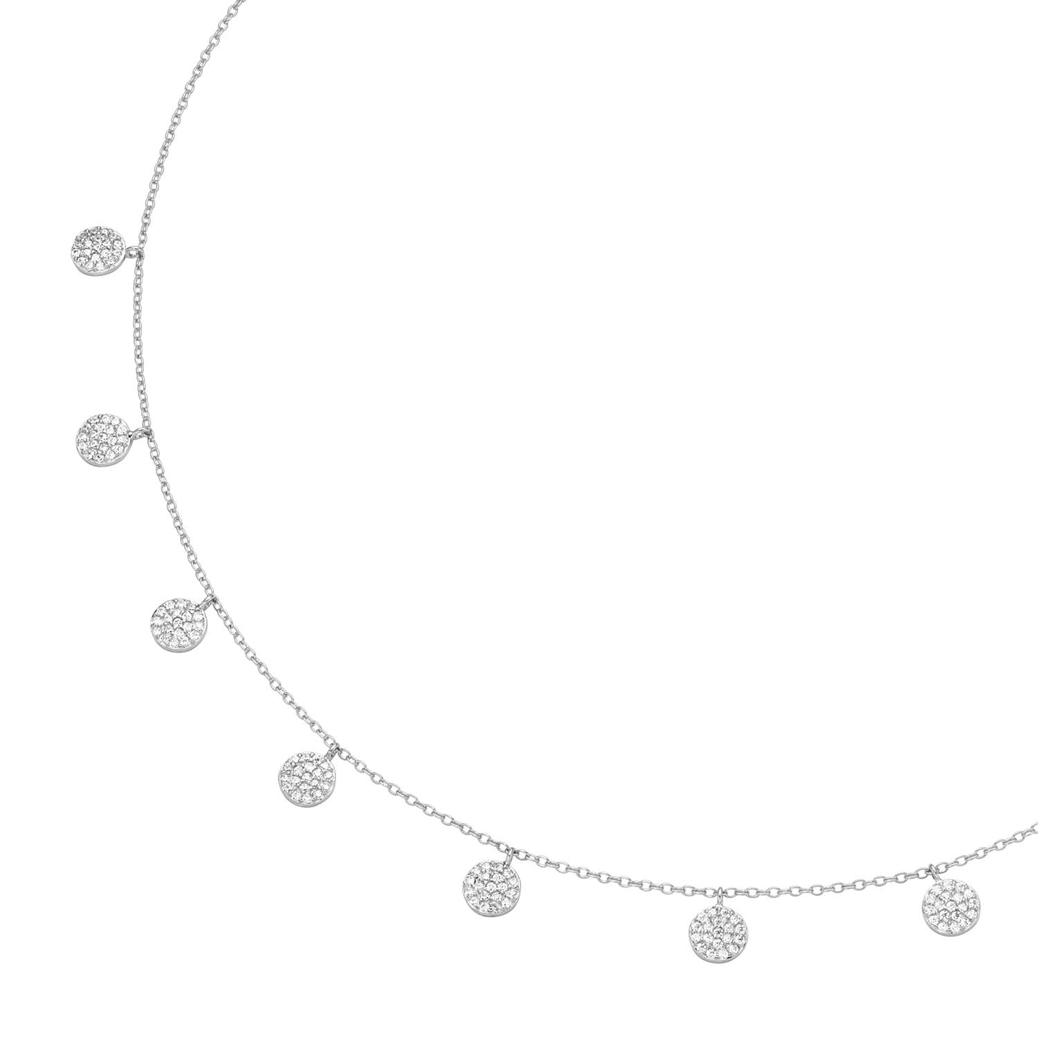 Silver D-Line Kette Sterlingsilber mit Zirkonia