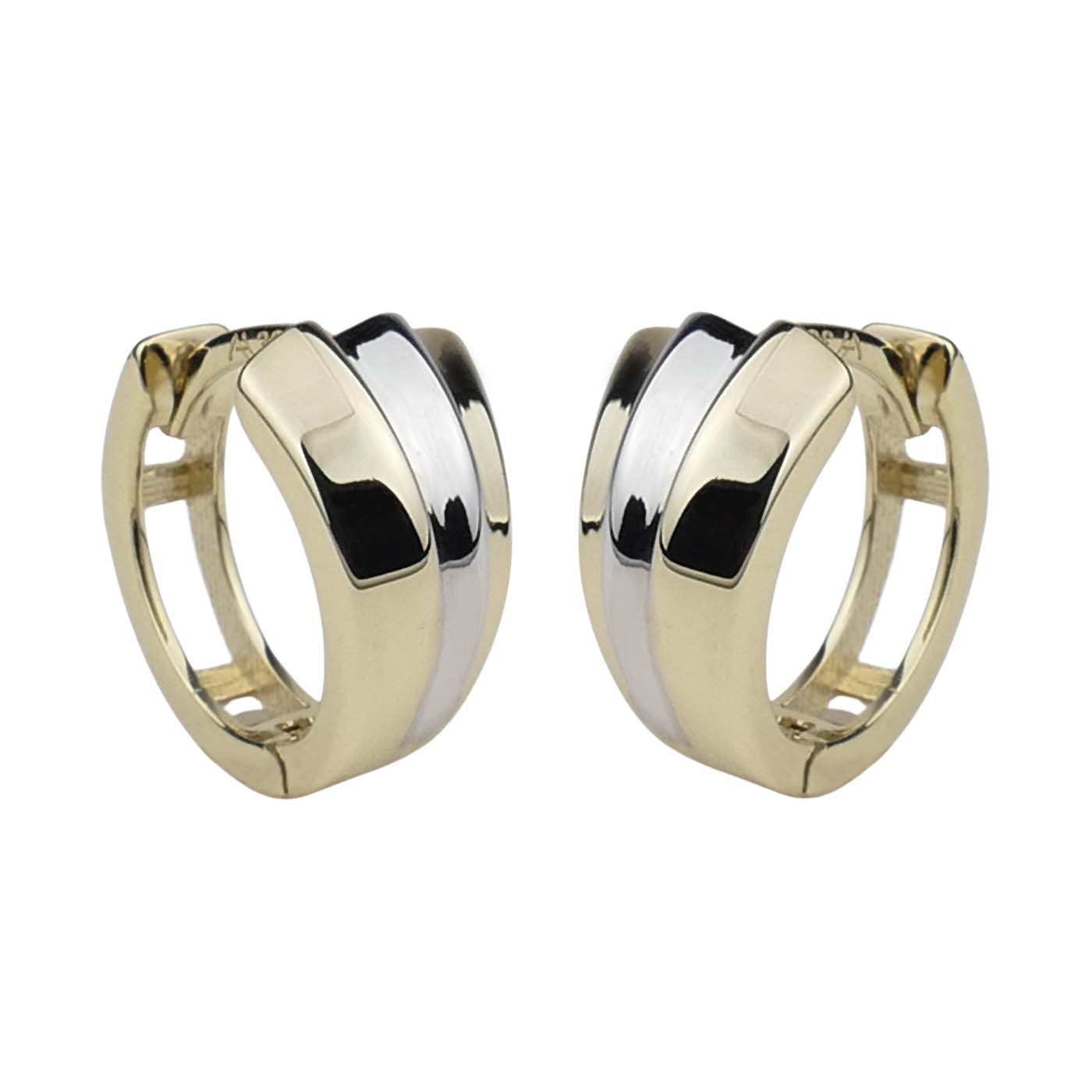 Creolen Gelbgold und Weißgold 333/000 Creolen Gelbgold und Weißgold 333/000