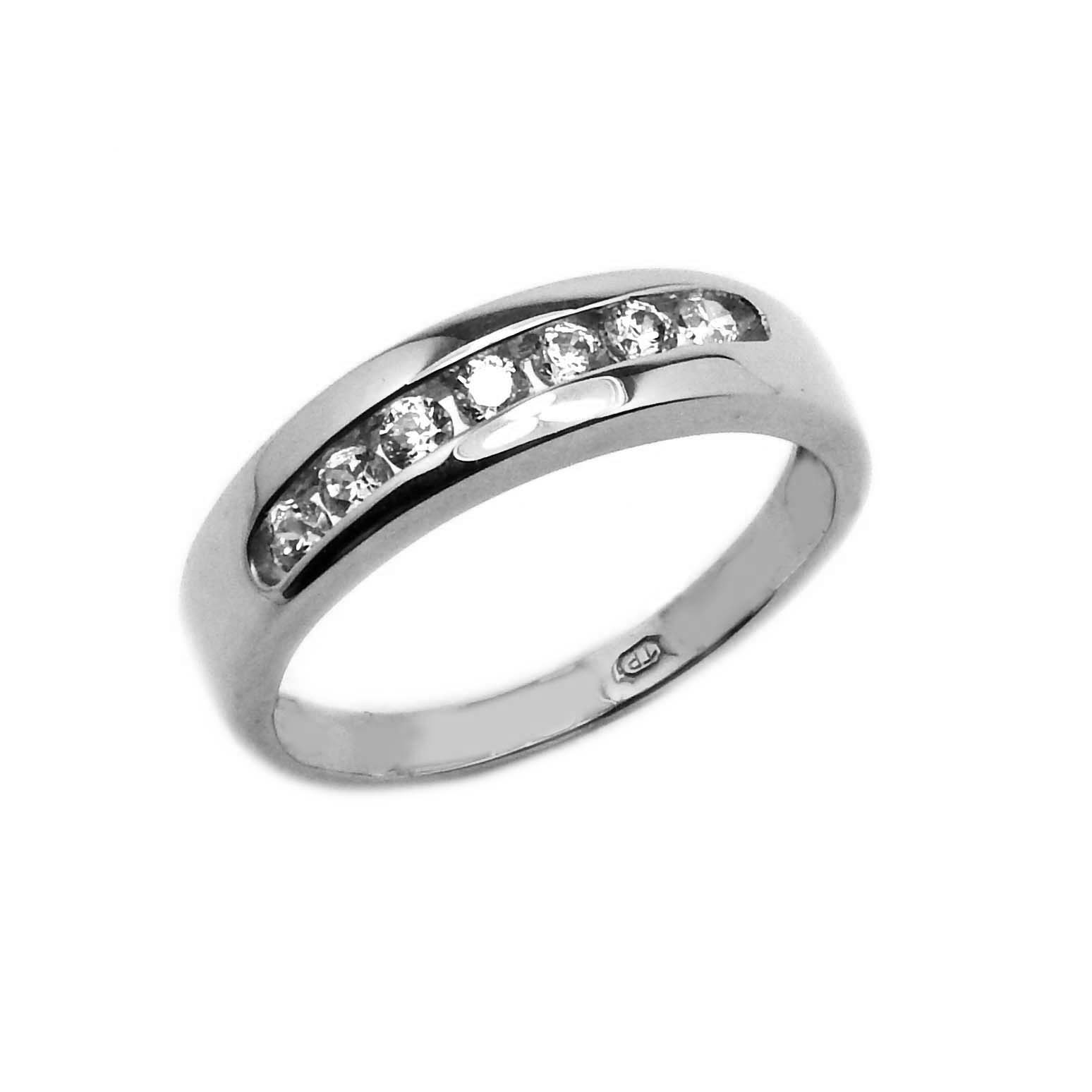 Damenring Weißgold 333/000 mit Zirkonia