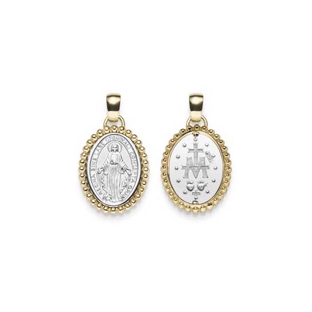 Anhänger Madonna Gelbgold und Weißgold 585/000