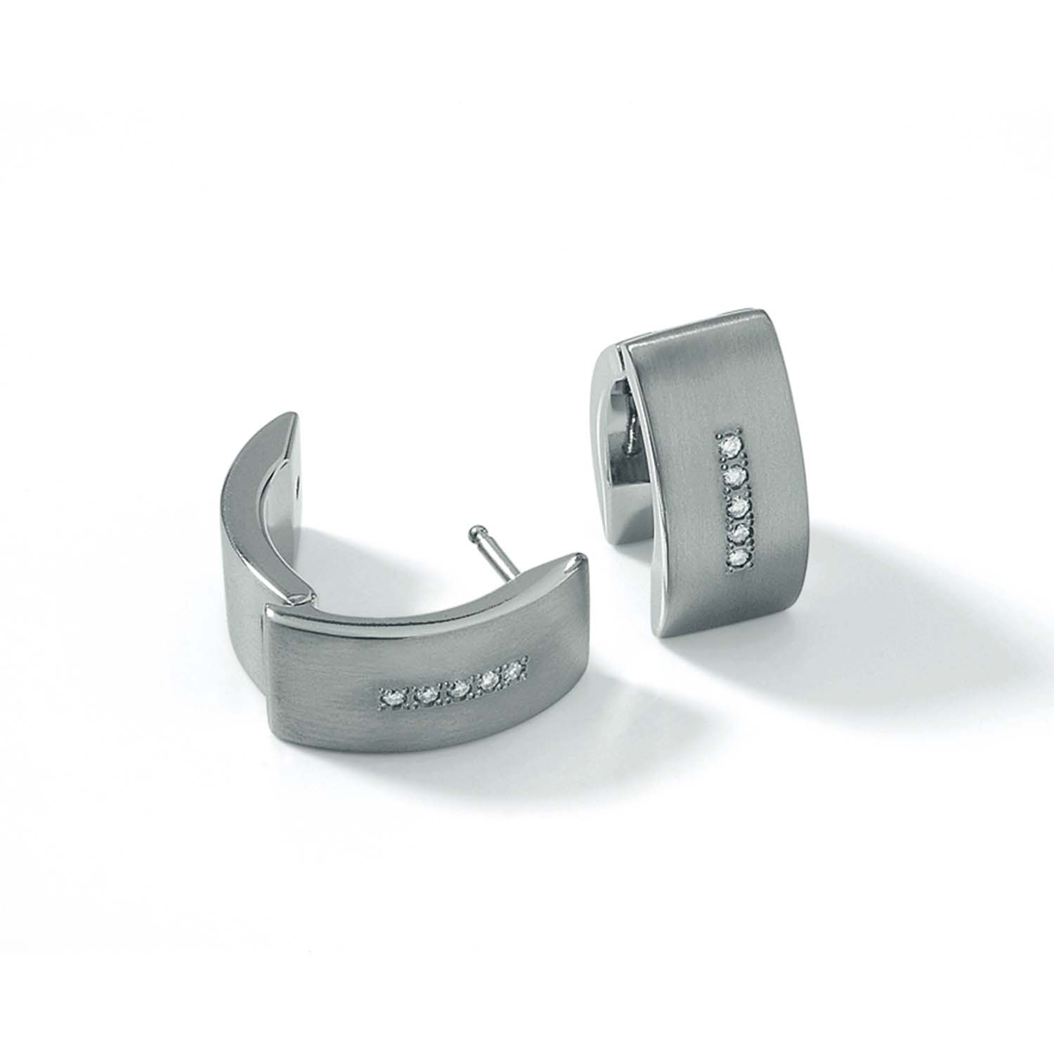Boccia Creolen Titan mit Diamanten