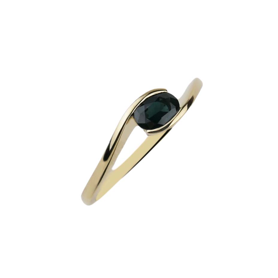 34125-1 Damenring Gelbgold 585/000 mit Safir