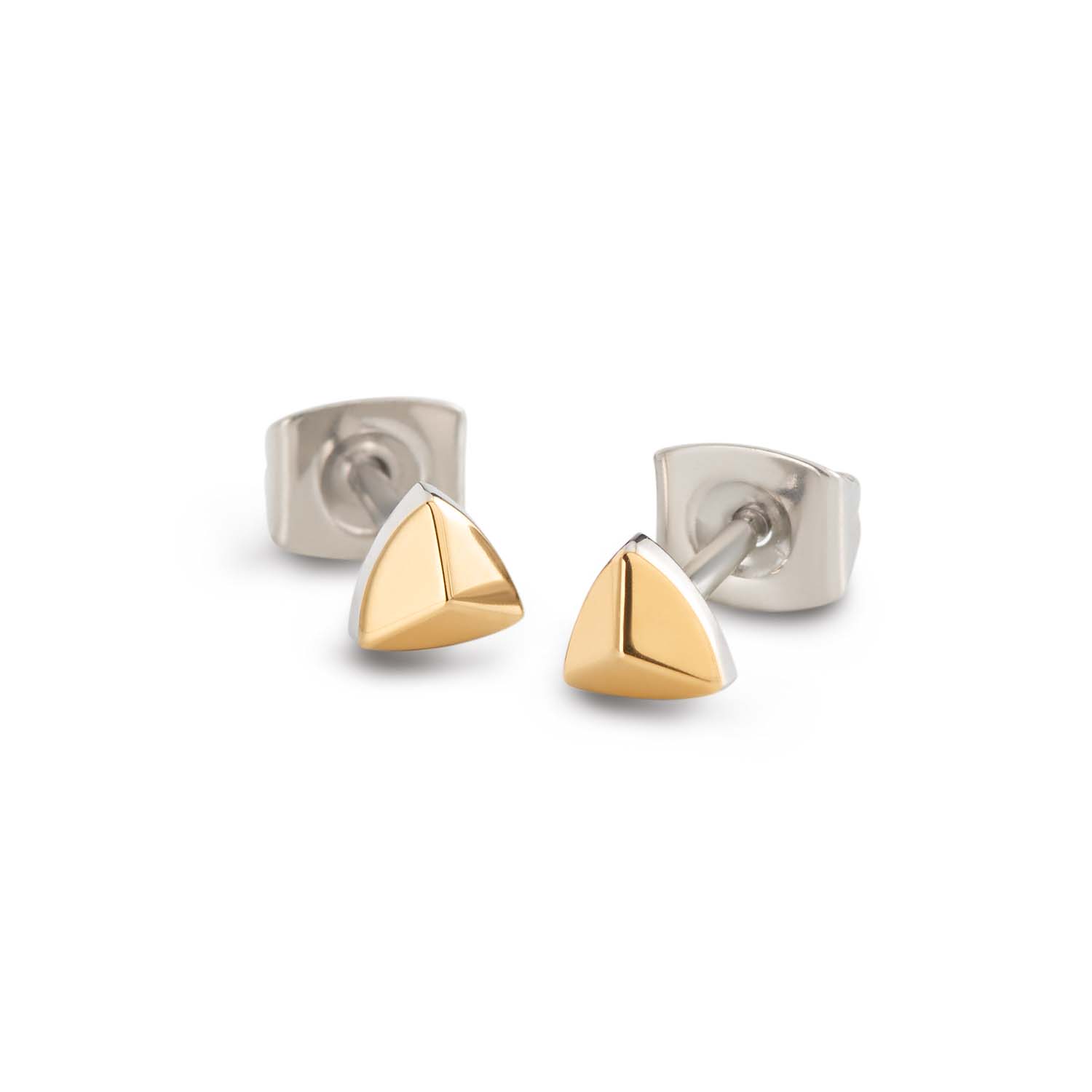 05015-02 Nickelfreie Boccia Ohrstecker aus goldplattiertem Titan