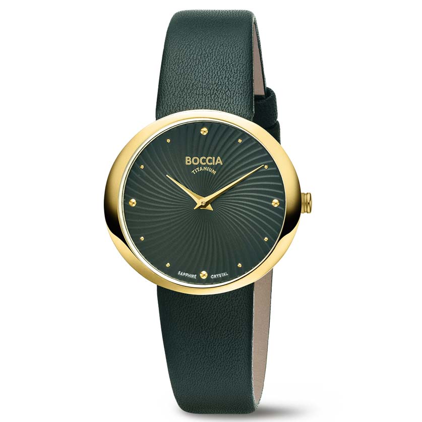 Boccia nickelfreie Damenuhr aus goldplattiertem Titan Quartz