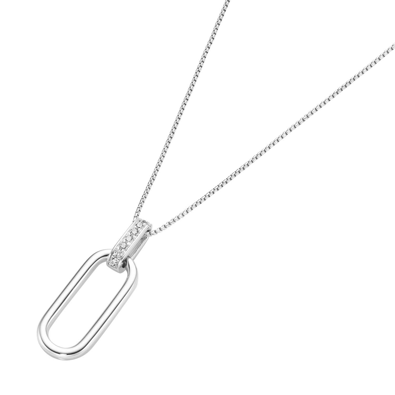 34359 Kette mit Zirkoniaanhänger Sterlingsilber