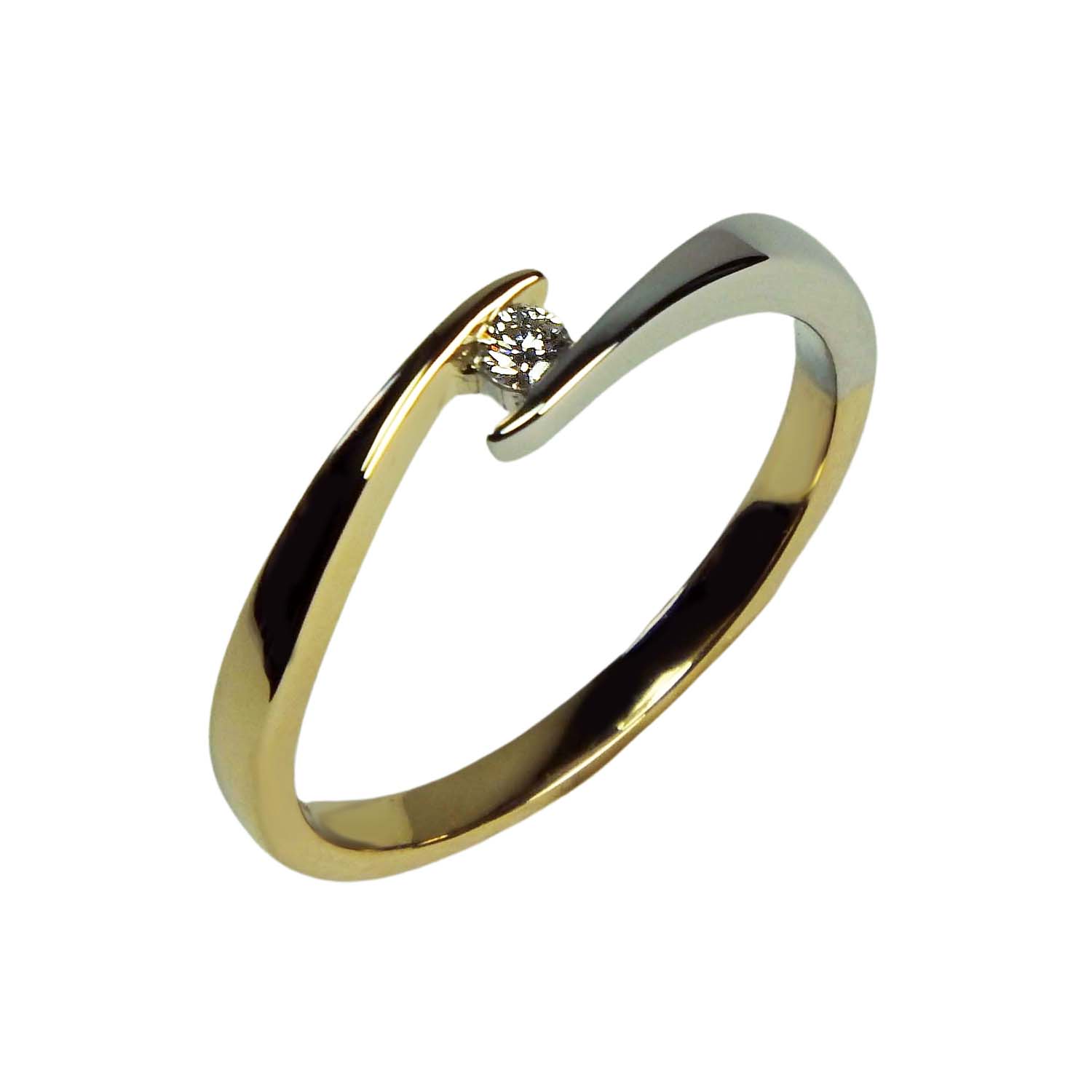 Brillantring Gold 585/000 bicolor