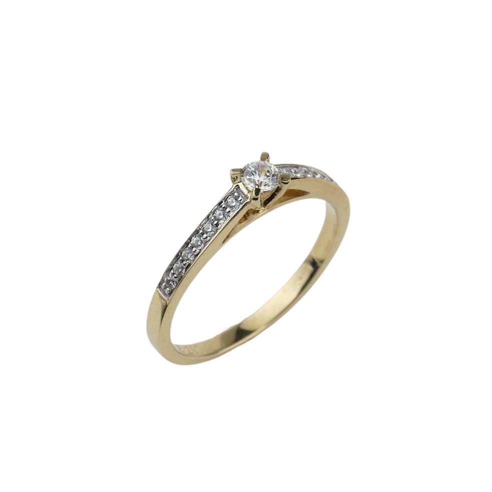 33646 Verlobungsring Gelbgold 333/000 mit Zirkonia