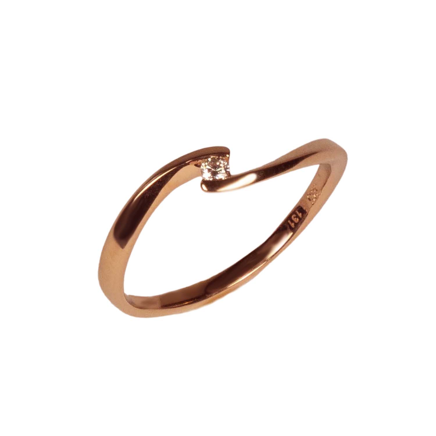 Brillantring Roségold 585/000 Verlobungsring