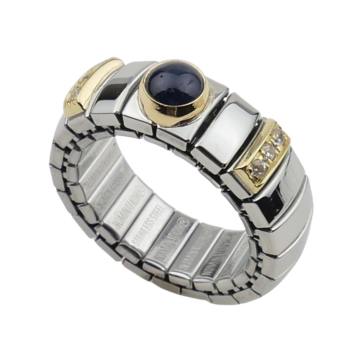 Nomination Stretchring mit Safir Edelstahl Gold 750/000 Nomination Stretchring mit Safir Edelstahl Gold 750/000