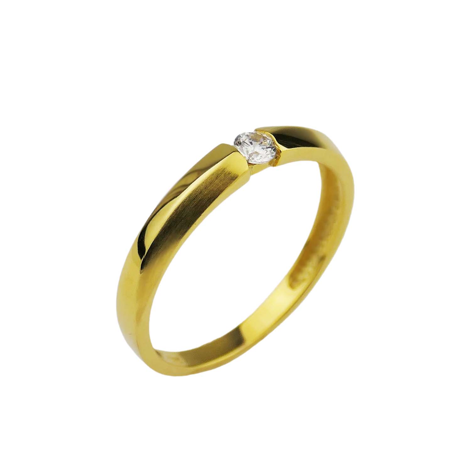 Zirkoniaring Gelbgold 333/000 Antragsring