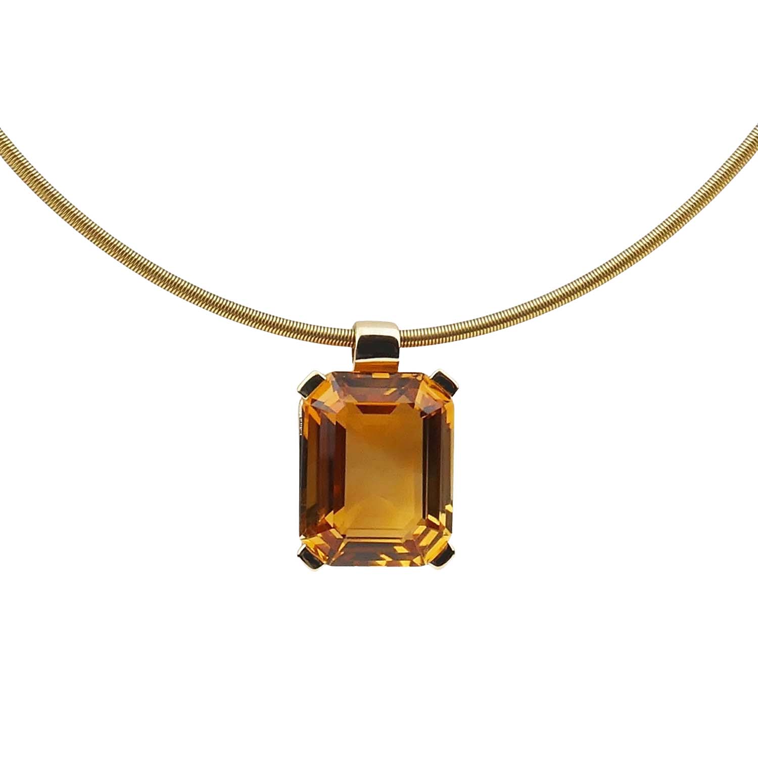 Citrinanhänger Gelbgold 750/000 Goldschmiedearbeit