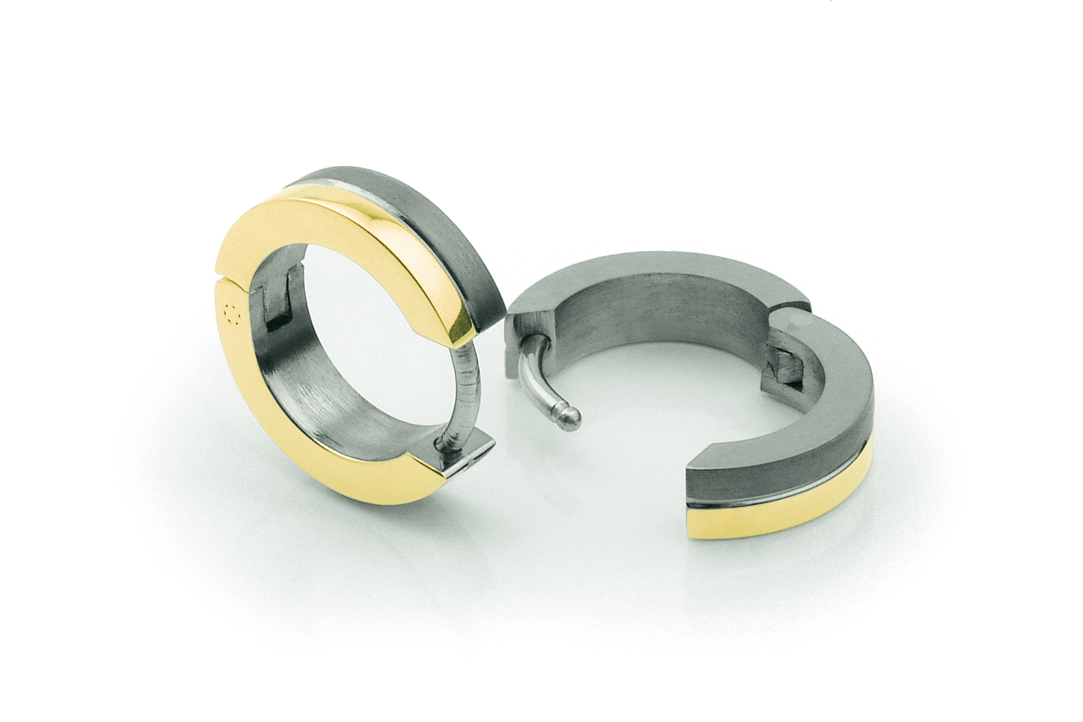 0510-03 Boccia Creolen Titan goldplattiert nickelfreie Titanohrringe