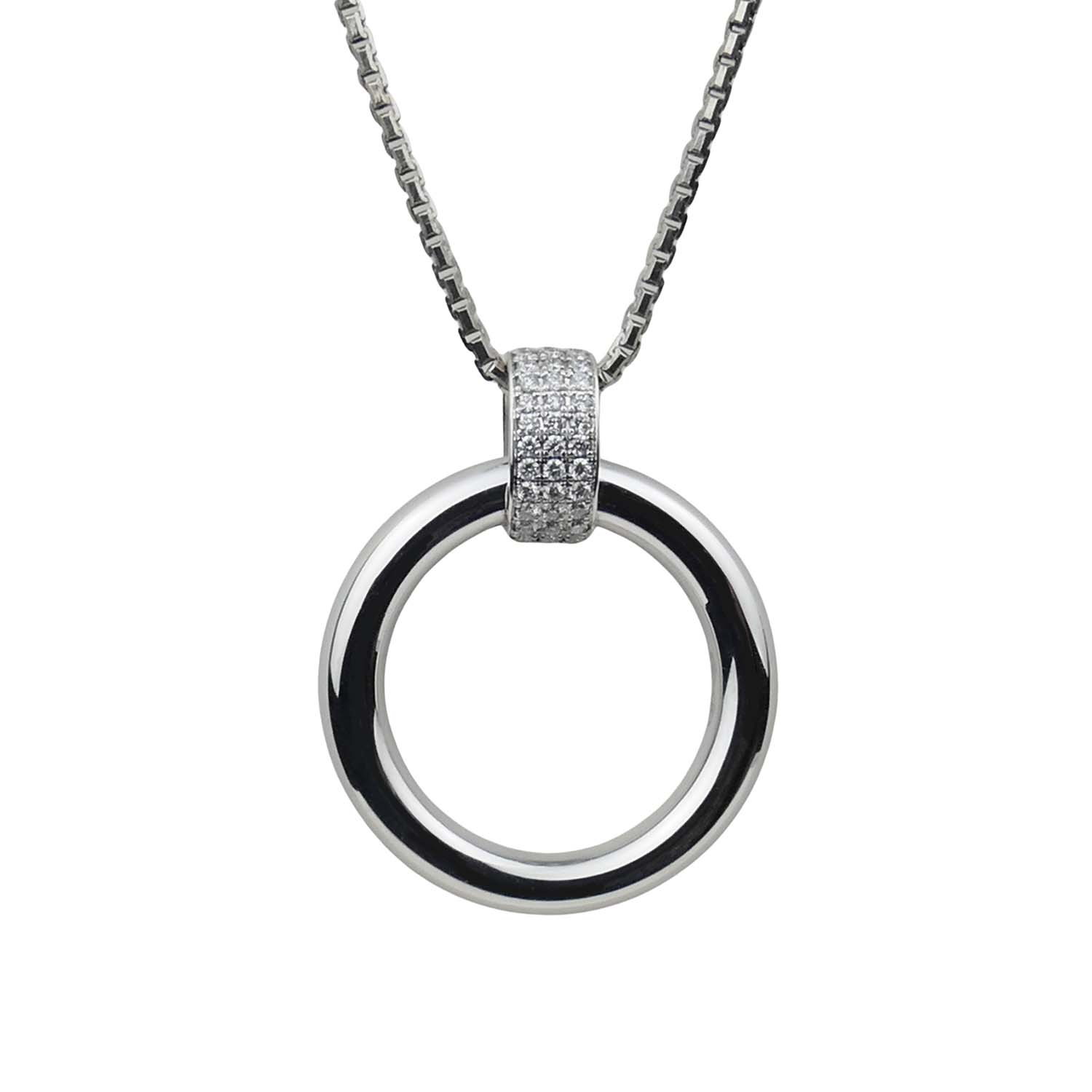 Anhänger Weißgold 585/000 mit Brillanten Ringform