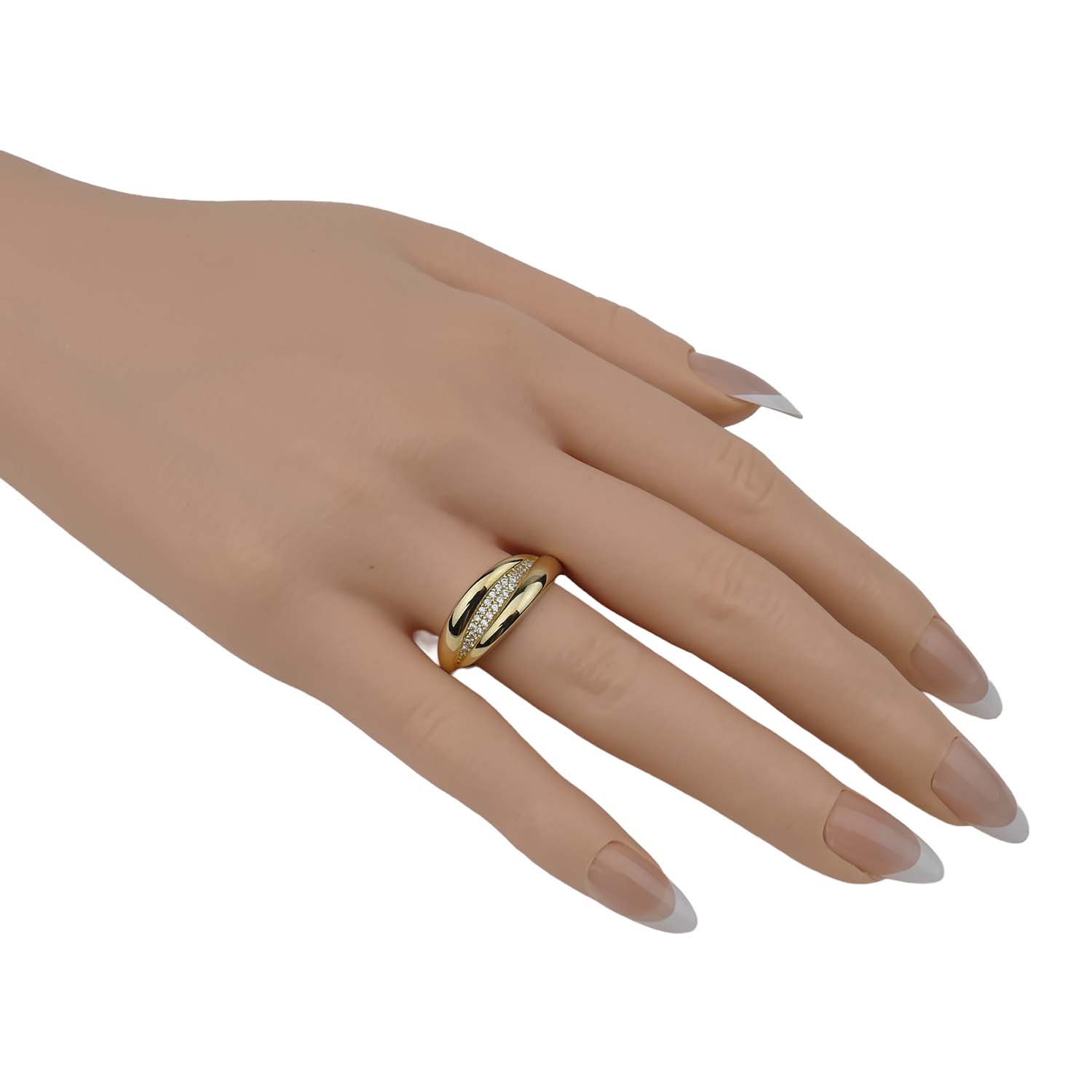 Damenring Gelbgold 333/000 mit Zirkonia