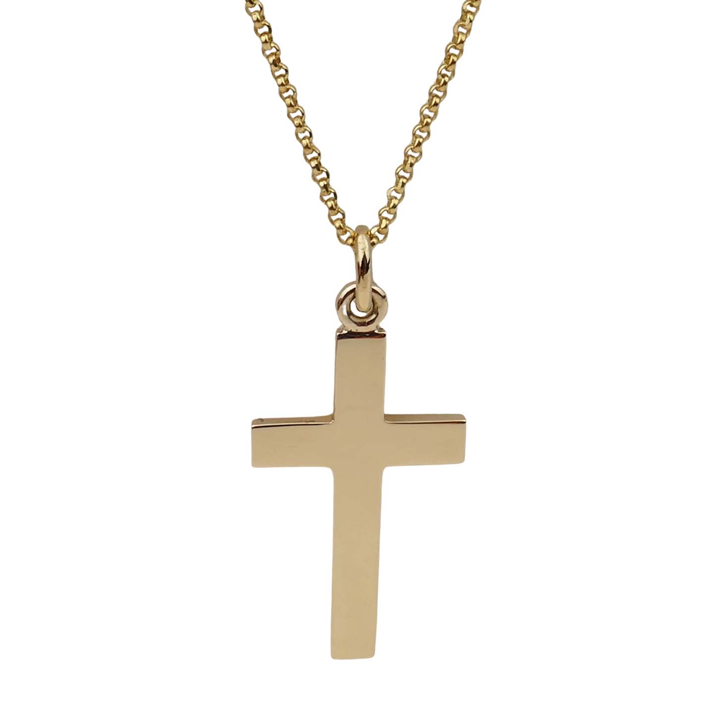 Handgearbeitetes Kreuz Gelbgold 750/000