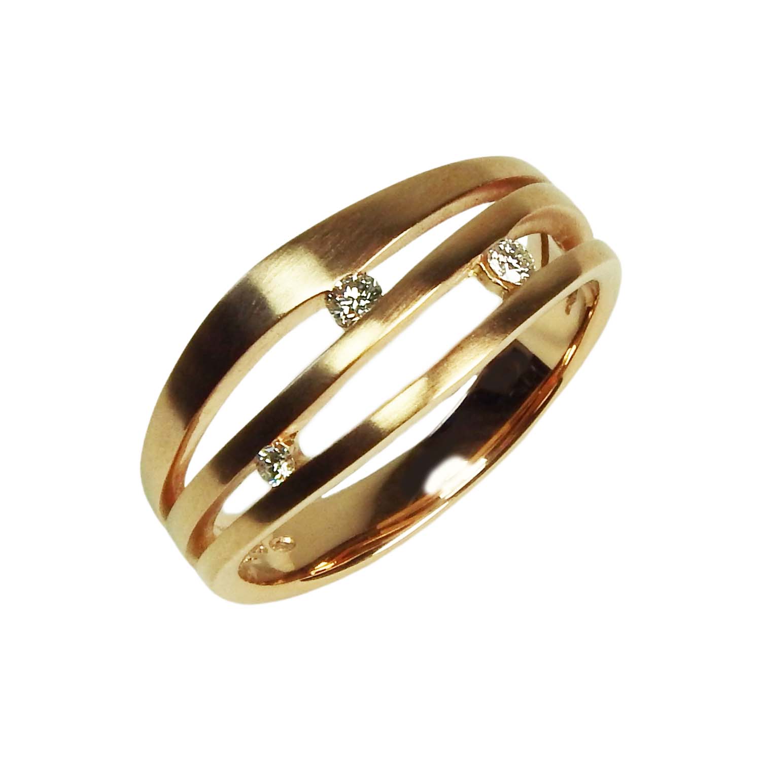 32757-1 Damenring Roségold 585/000 mit Brillanten