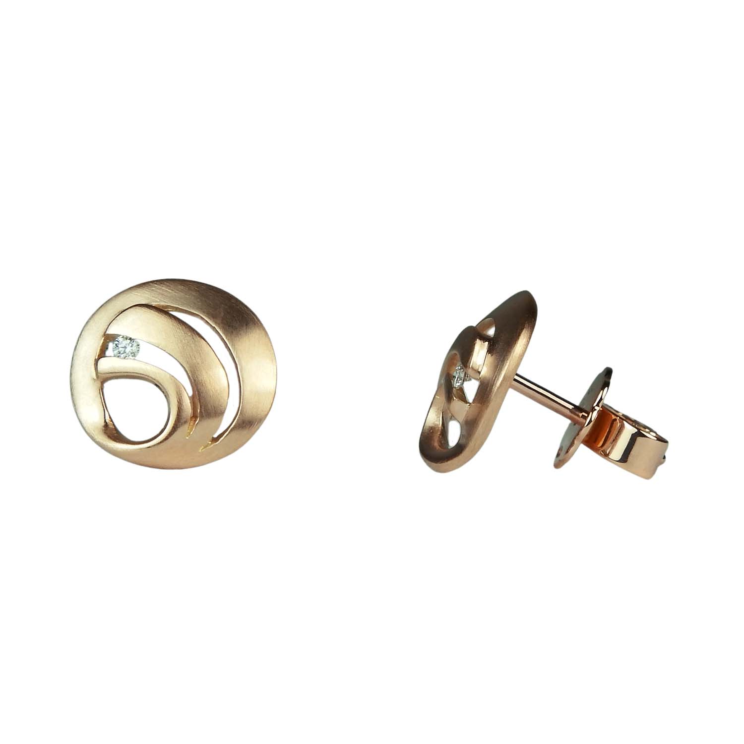 32760-1 Ohrstecker Roségold 585/000 mit Brillanten
