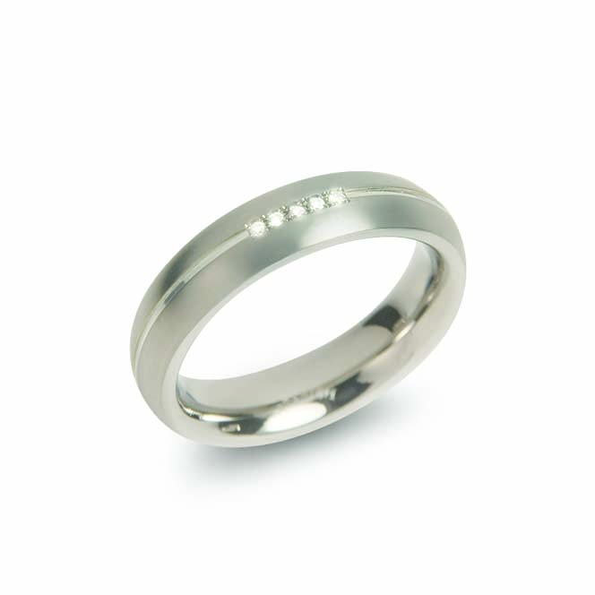 Boccia Titanring mit Brillanten