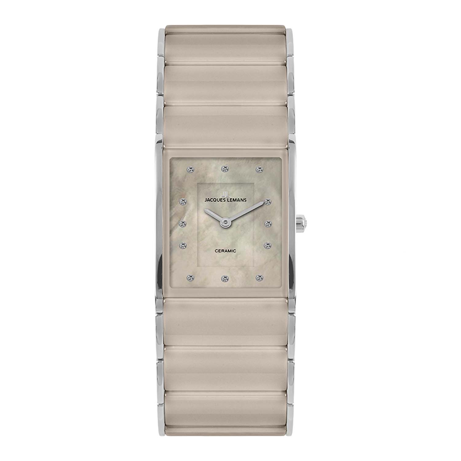 Jacques Lemans Damenuhr Dublin Quartz Edelstahl mit Keramik