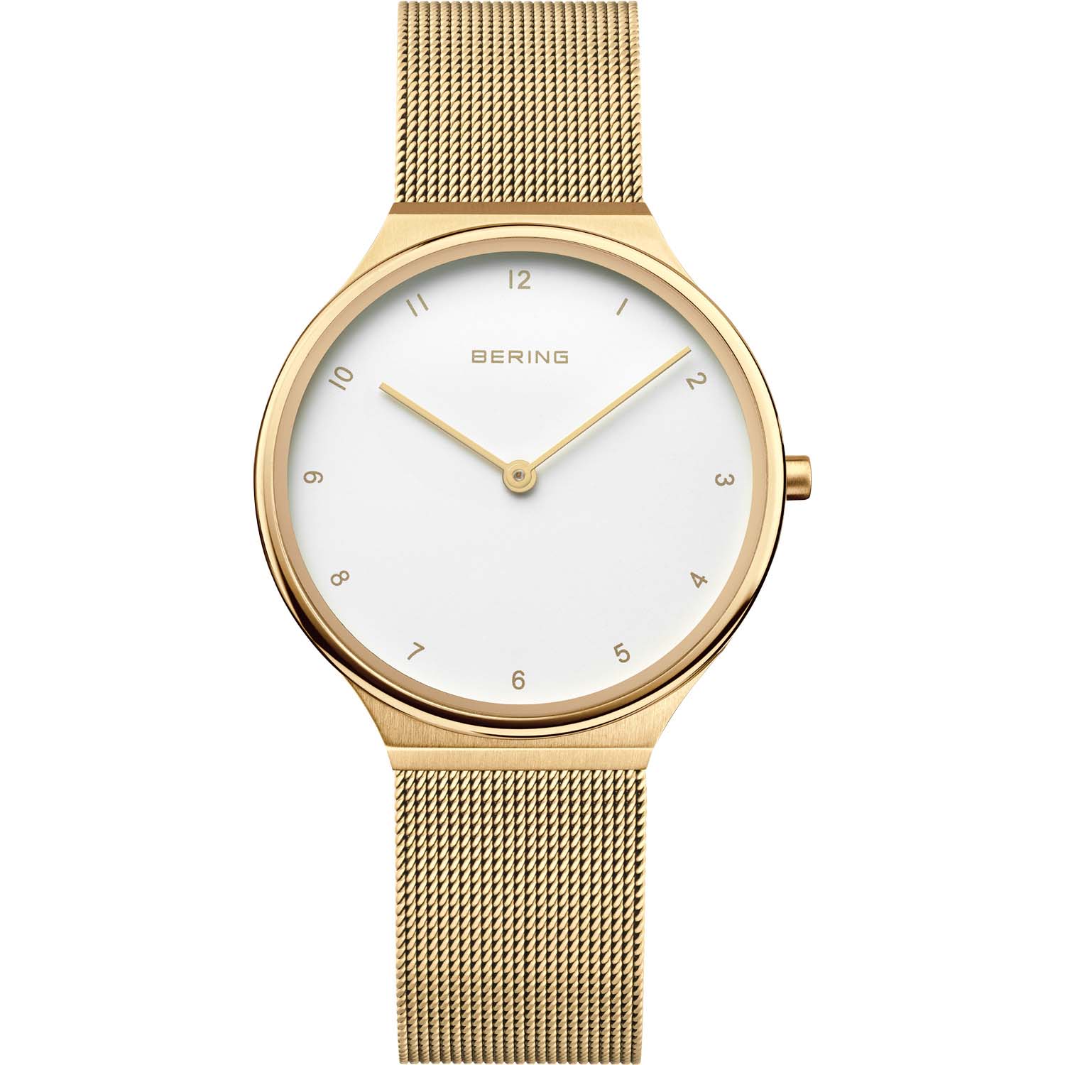 Bering Damenuhr Ultra Slim Quartz Edelstahl mit Milanaiseband