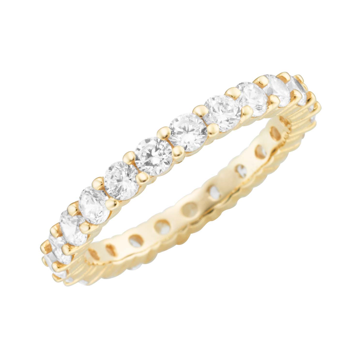 33563 Damenring Gelbgold 375/000 mit Zirkonia