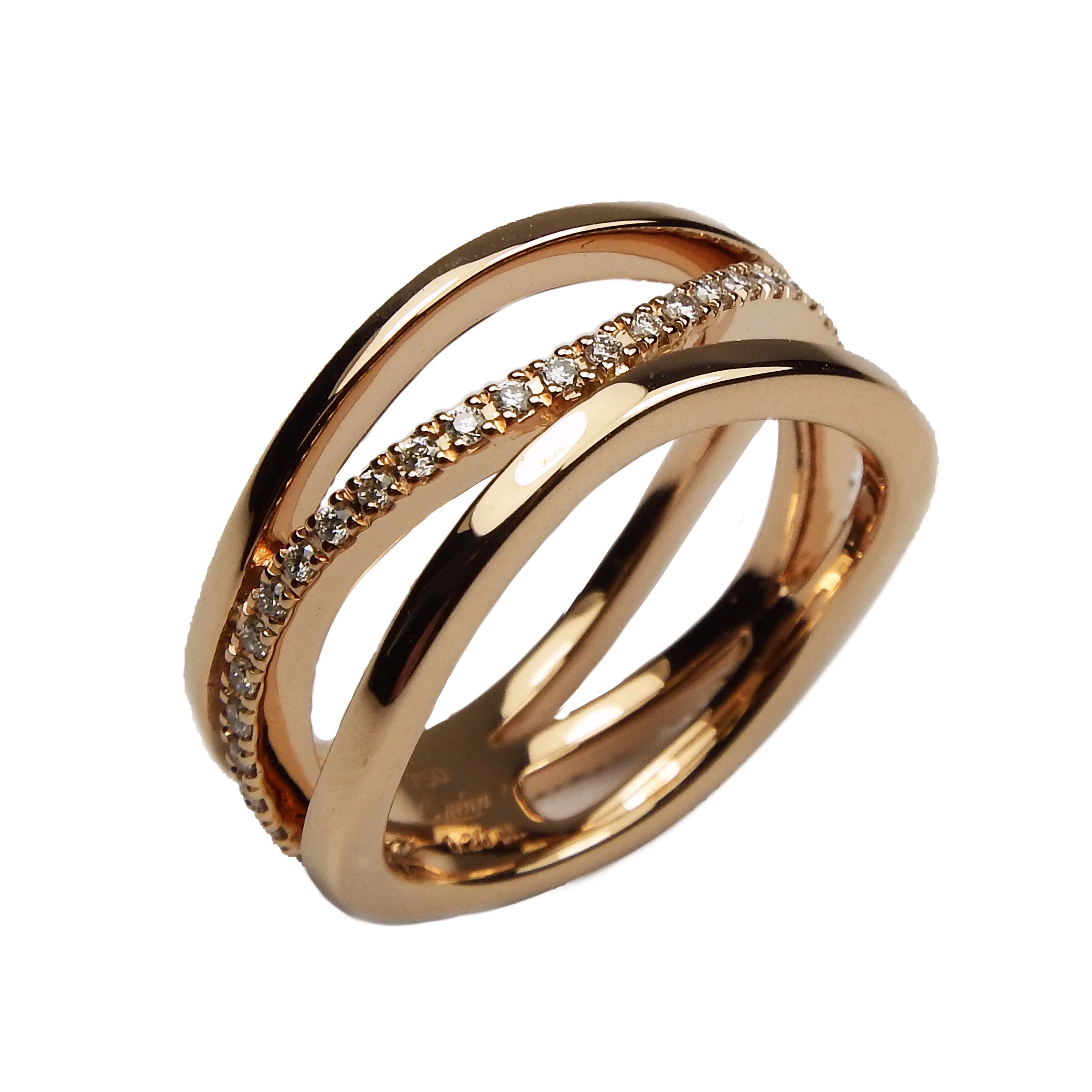 Quinn Ring Roségold 750/000 mit Brillanten