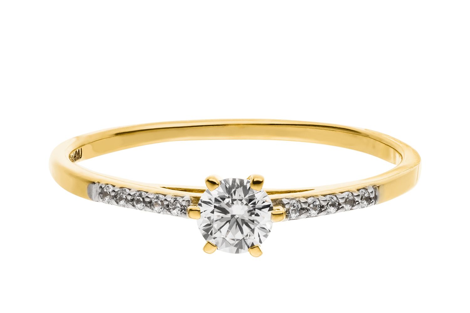34403 Damenring Gelbgold 333/000 mit Zirkonia