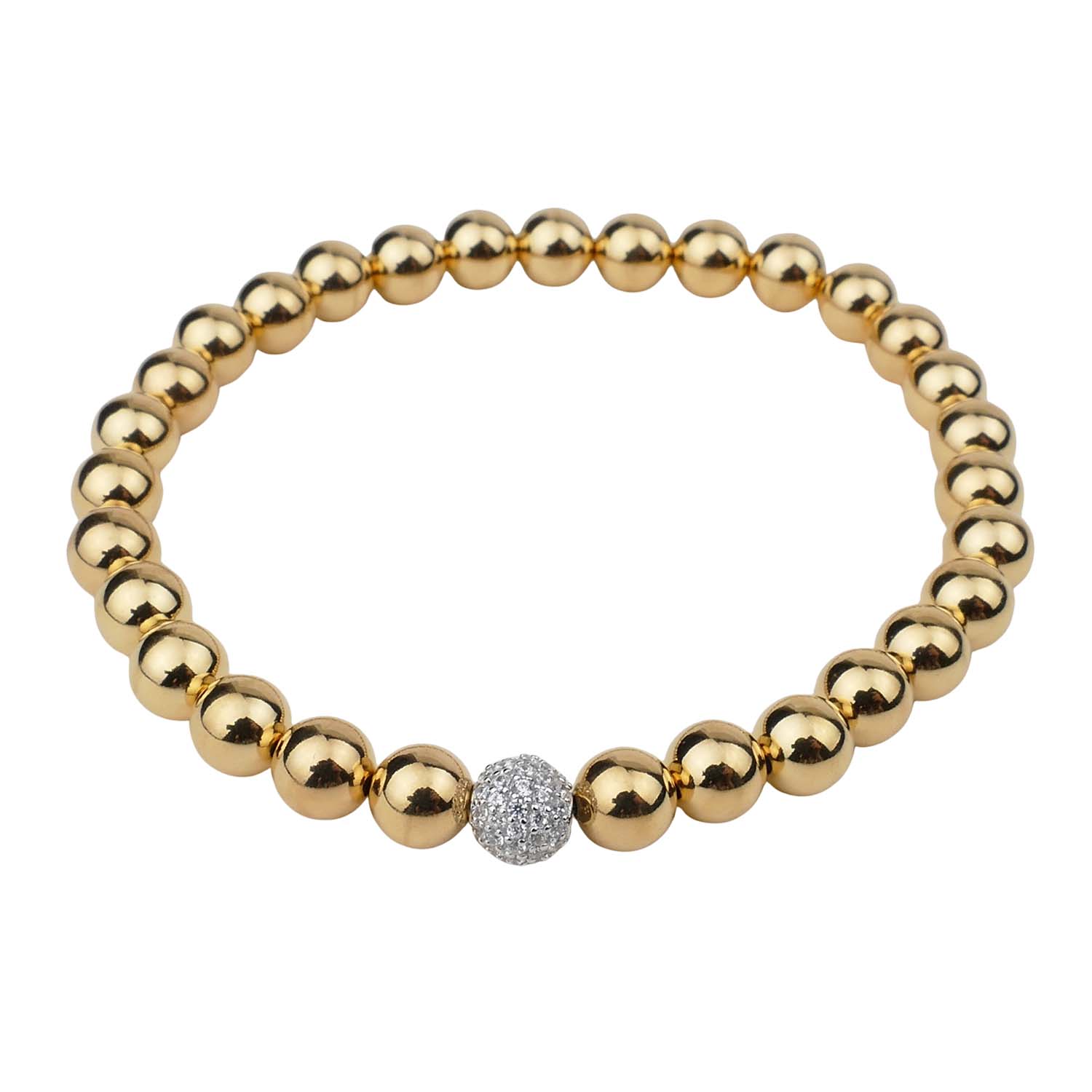 Ratius Armband mit Kügelchen Silber goldplattiert