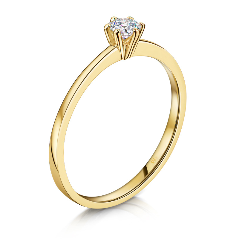 Verlobungsring Gelbgold 585/000 mit Brillant 0,20 ct.