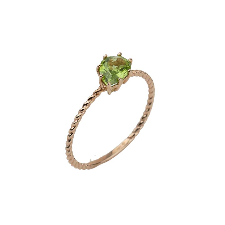 Damenring mit Peridot Roségold 585/000