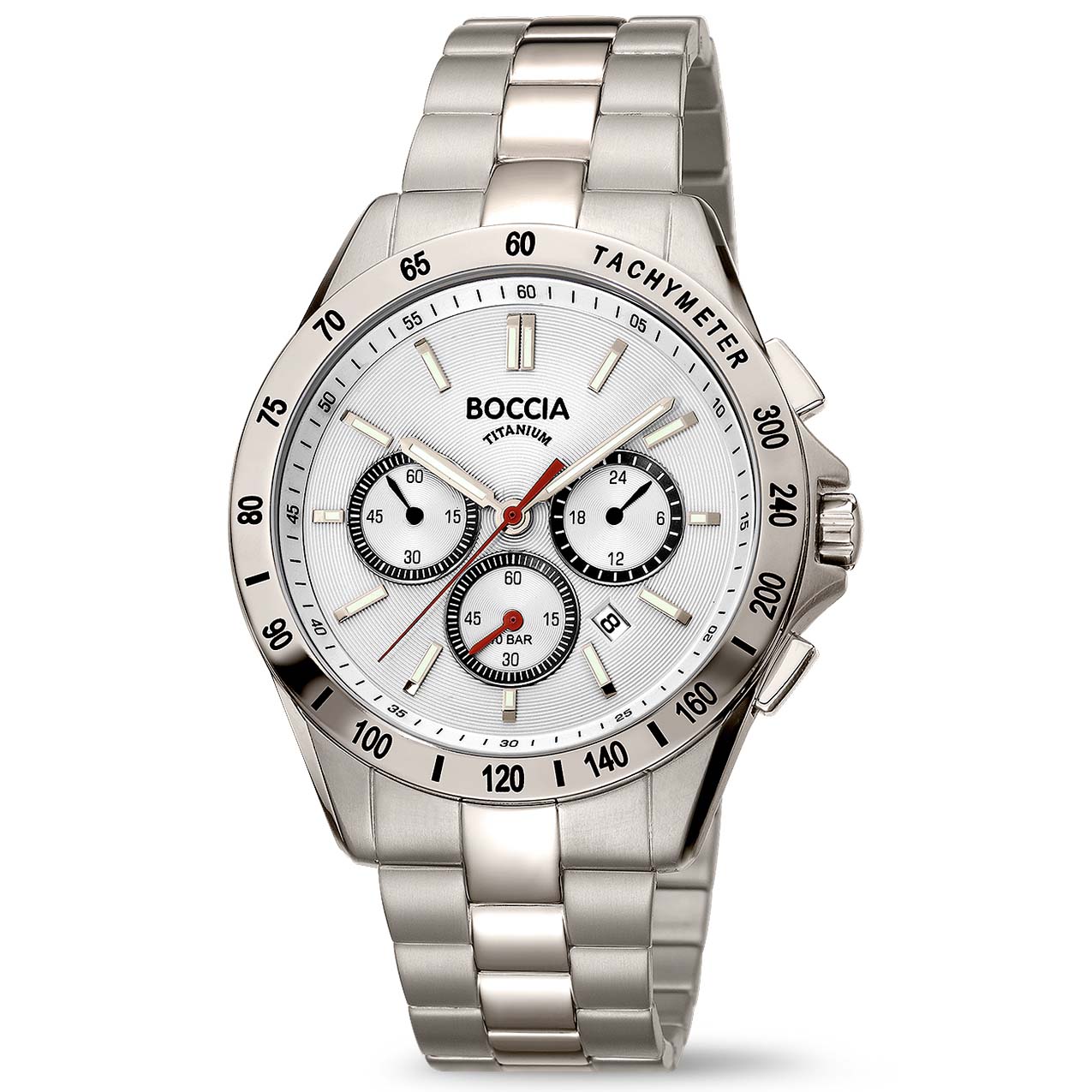 Boccia nickelfreier Herrenchronograph aus Titan Quartz