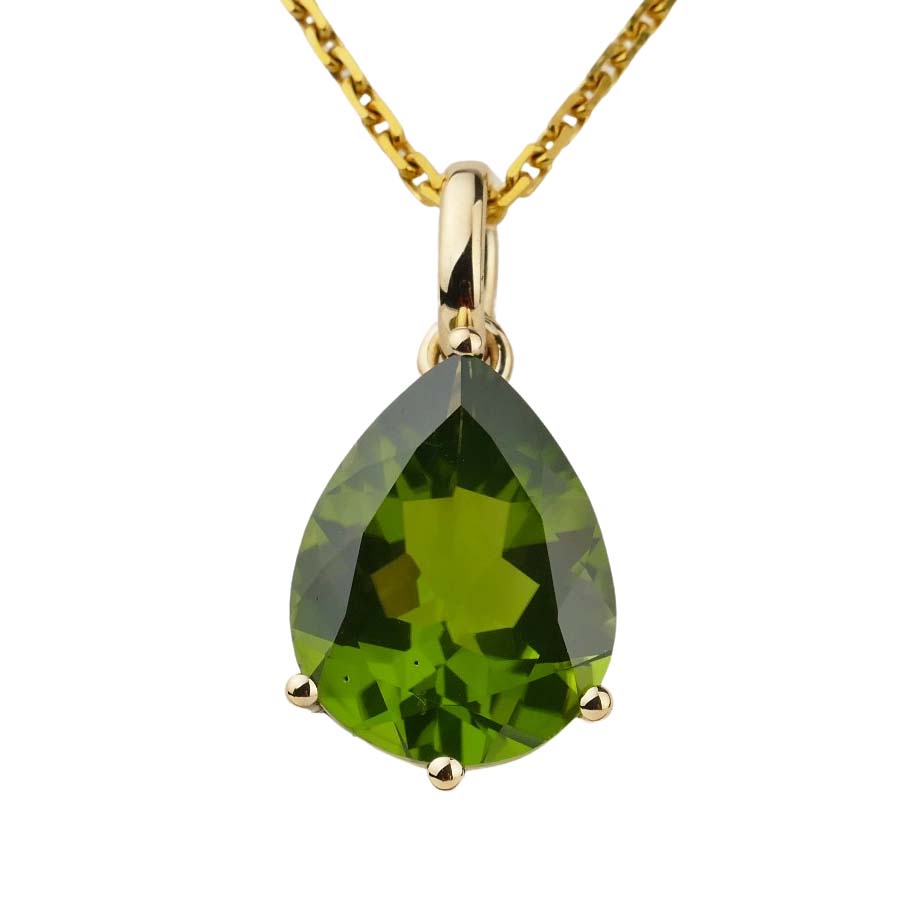 Peridotanhänger Gelbgold 750/000