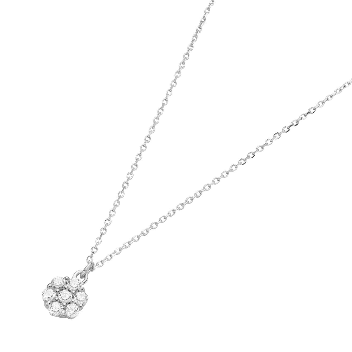 Collier Weißgold 375/000 mit Zirkonia Collier Weißgold 375/000 mit Zirkonia