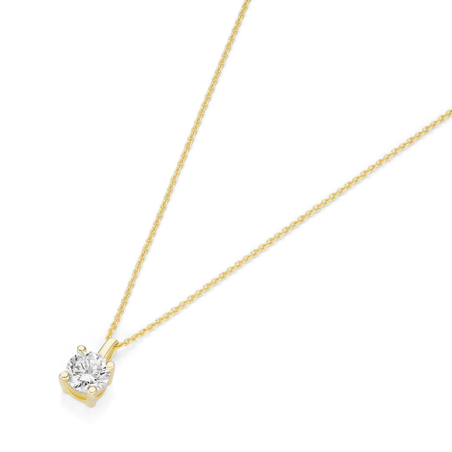 33726 Halskette mit Brillantanhänger Gelbgold 585/000