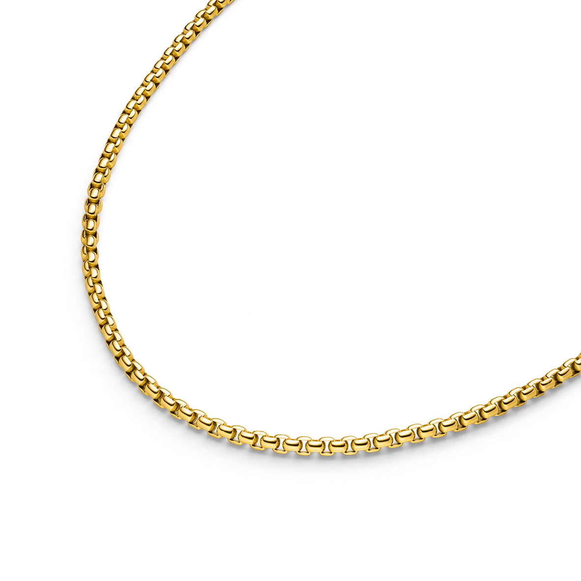 Boccia Halskette aus goldplattiertem Titan