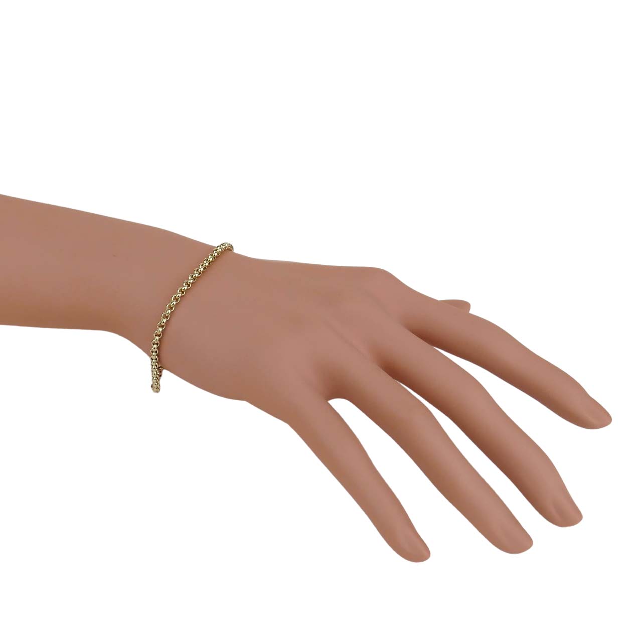 Damen-Armband Erbsmuster Gelbgold 585/000