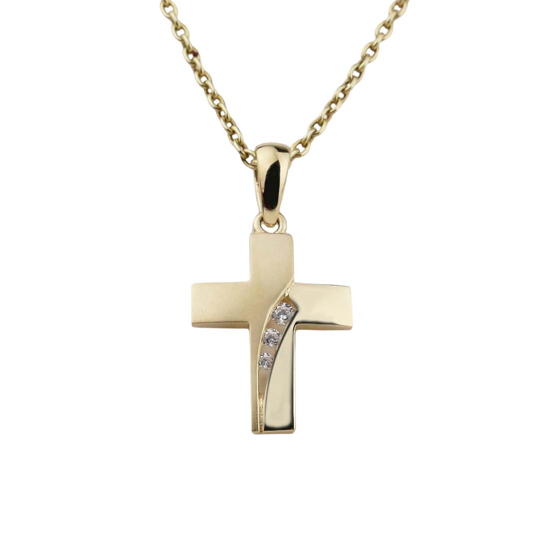 Kreuz mit Zirkonia Gelbgold 585/000 Kreuz mit Zirkonia Gelbgold 585/000