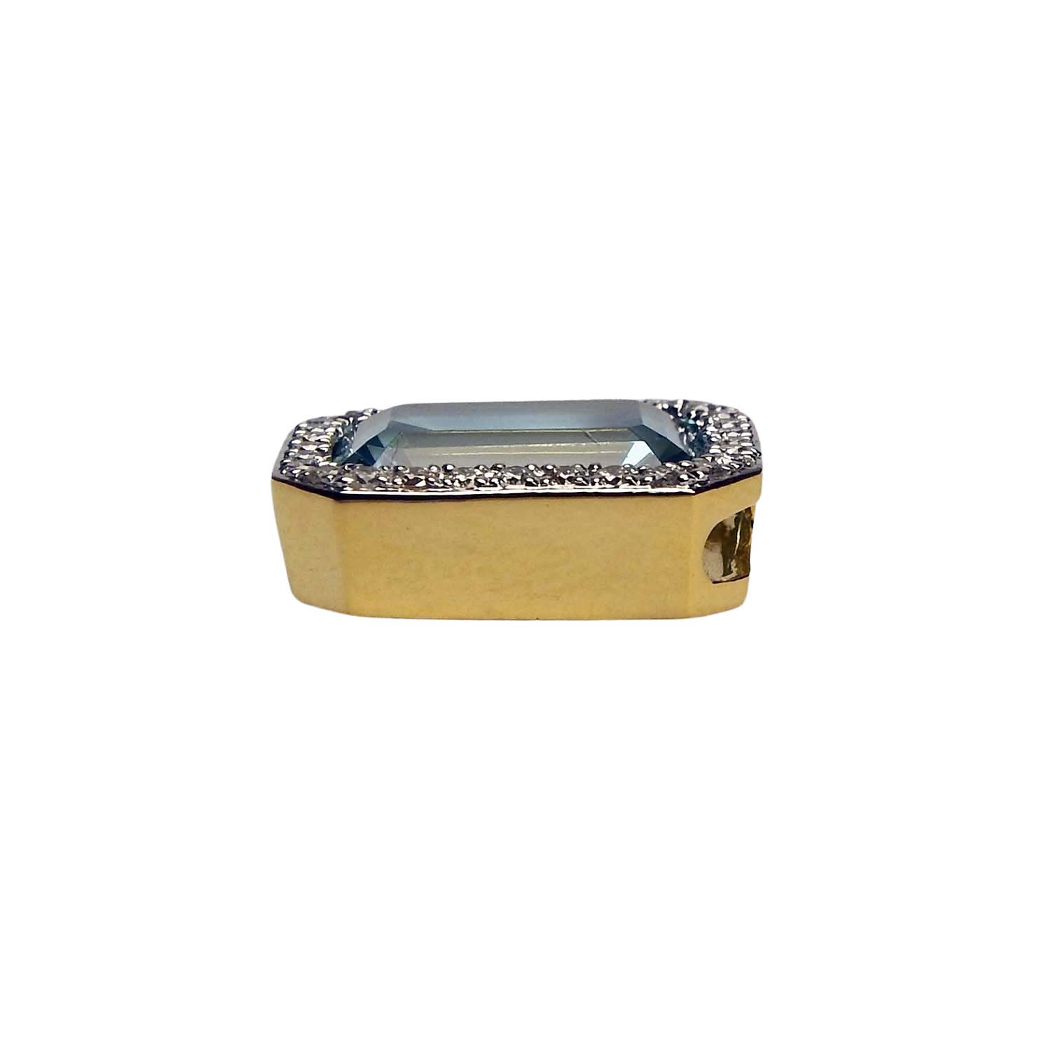 Anhänger mit Blautopas und Brillanten Gelbgold 585/000