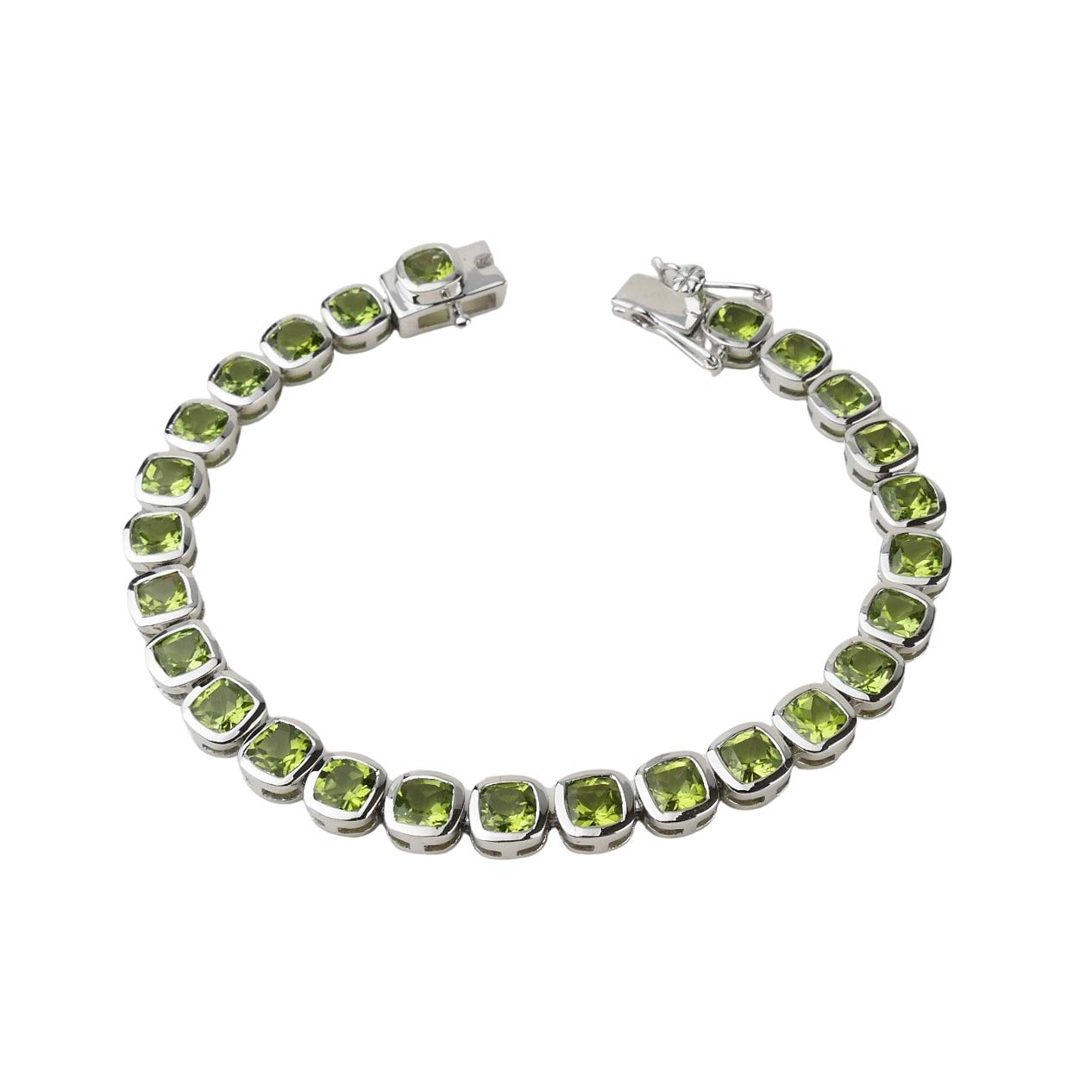 Silberarmband mit Peridot